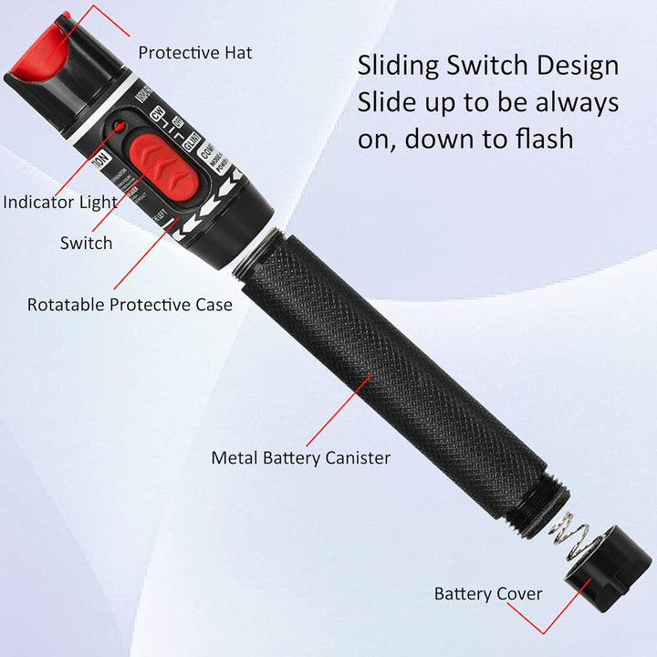 Glasfaserkabel Tester, 50MW VFL Glasfaser Rotlicht Stift Kabel Tester Detektor Meter, Rotlichtquelle