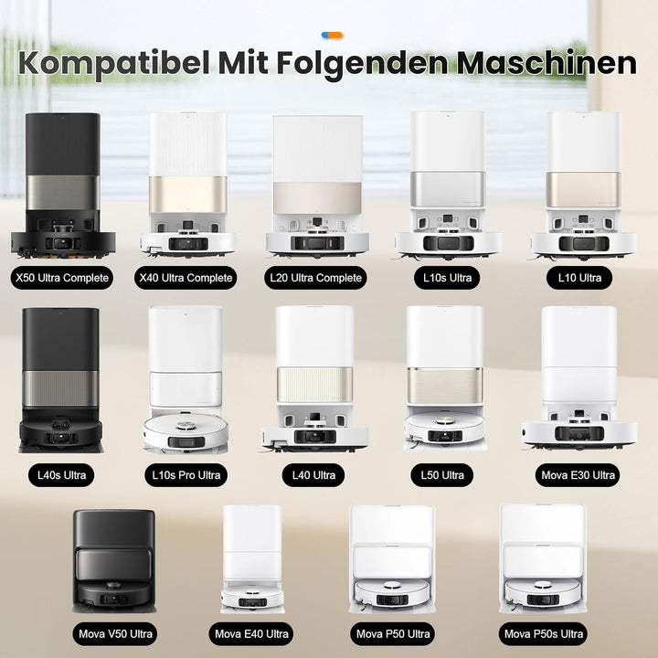 14 Stück Ersatz-Staubsaugerbeutel für Dreame L20 Ultra / X30 / X40 Ultra / X50 Ultra Complete, L10 /