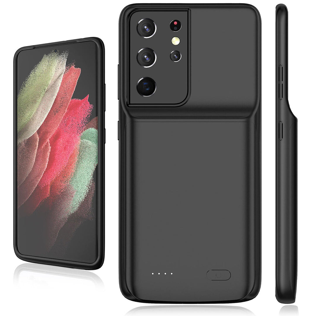 Smart Cover Akku für Samsung S21 Ultra 5G 6,8 Zoll Battery Case wiederaufladbar Power Bank Slim Dünn
