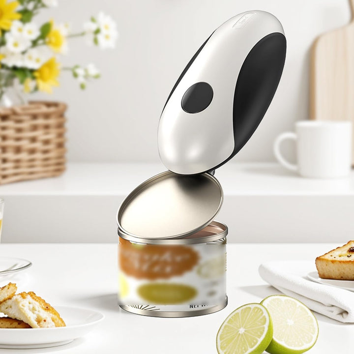 Ticha Elektrischer Dosenöffner, automatischer, kabelloser Ein-Knopf-Öffner, für Küche, Wohnmobil, Ca