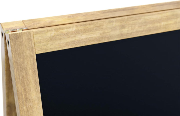 ALLboards Kundenstopper mit naturlackierten Holzrahmen 100x60cm, Werbetafel, Gehwegaufsteller, Aufst