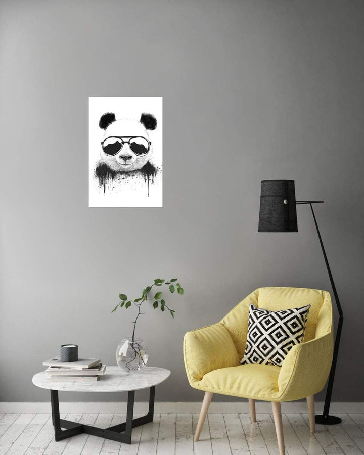 artboxONE Poster 120x80 cm Tiere Cool Panda hochwertiger Design Kunstdruck - Bild Panda Graffiti Pan