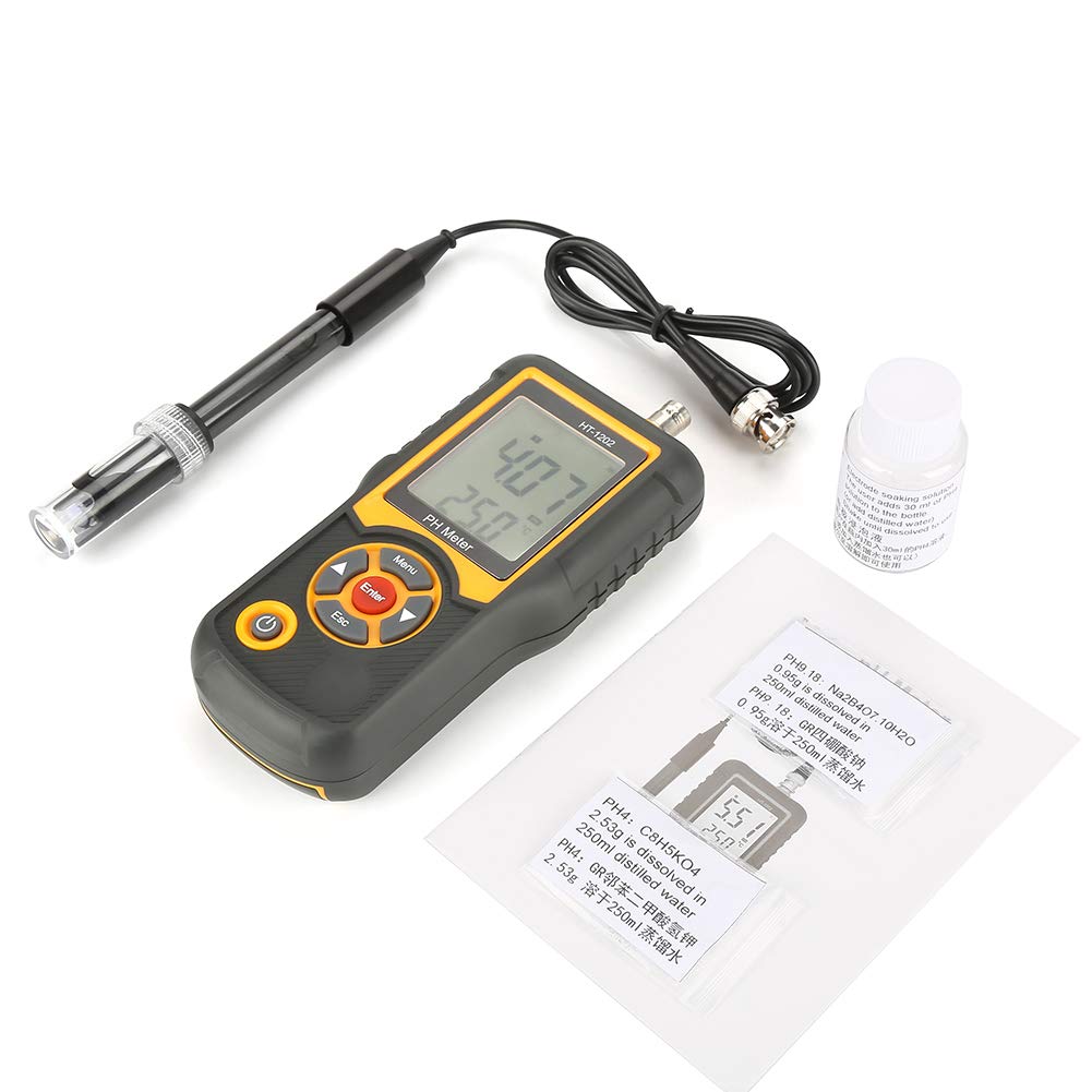 Ht-1202 Hochpräzises Digitales Ph-Meter Wasserqualitätstester Ph-Tester Temperaturmesser 0~14Ph Wass