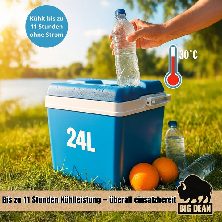 Kühlbox inkl. 12 Kühlakkus 24 Liter Kühlbox mit Akku für bis zu 11 h Kühlung