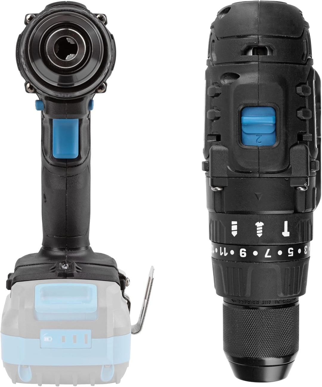 HÖGERT TECHNIK Akku-Schlagbohrschrauber 18V OneAccuSystem, 50 Nm, 13 mm Auto-Lock Bohrfutter, 21+1+1