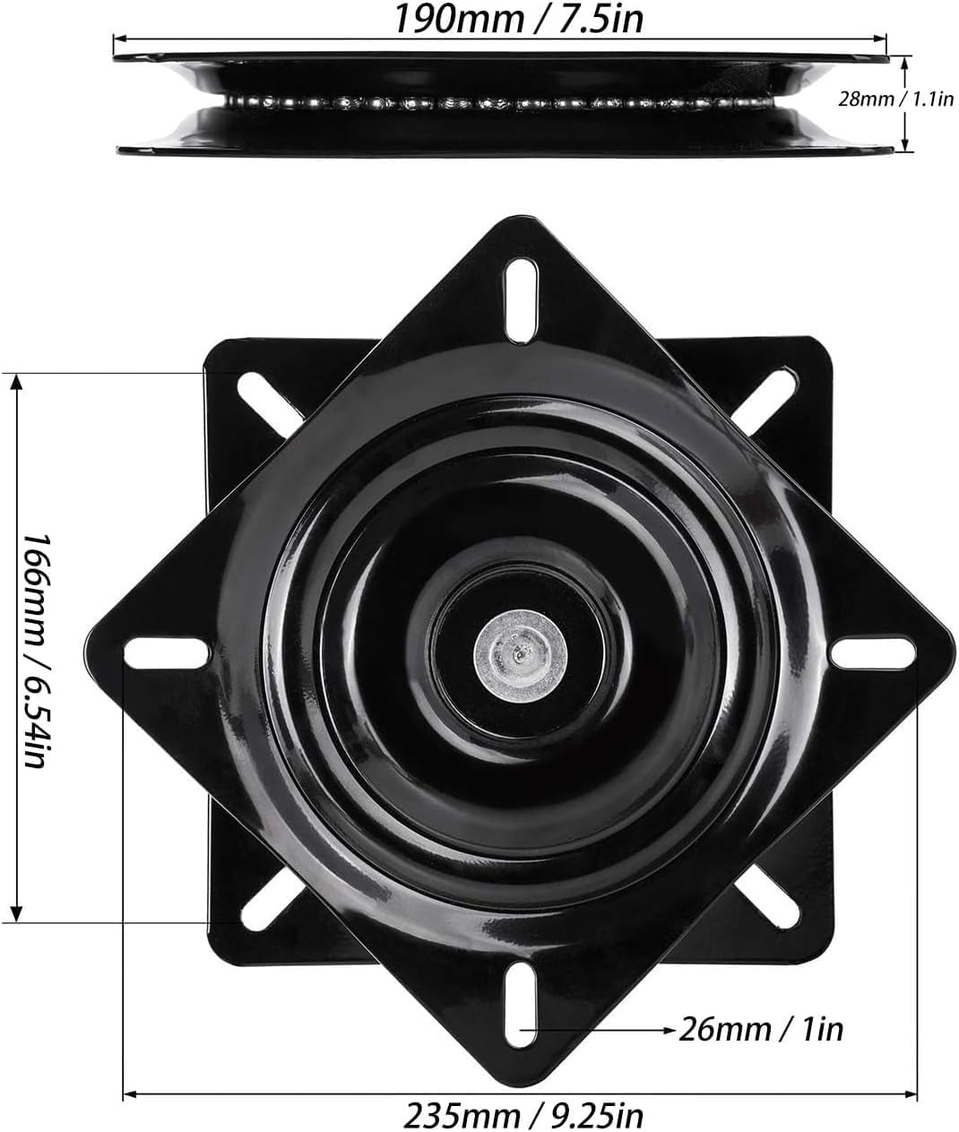 Universal Möbel Drehteller, Metall Möbel Drehteller, Drehbeschlag Schwerlast, 360° Grad Swivel Dreht