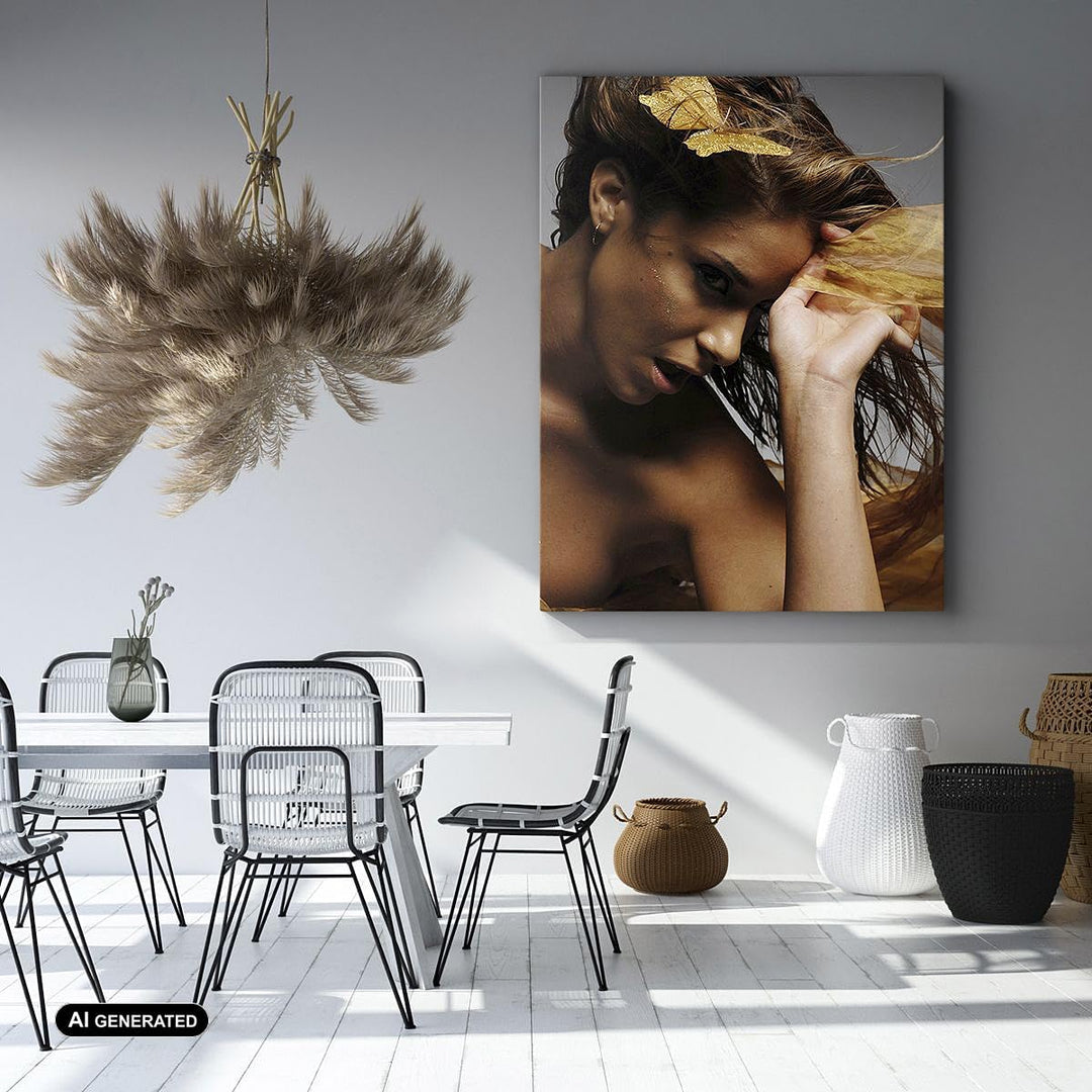 Bilder auf Leinwand Frau Pose Tanzen Leinwandbild mit Rahmen 45x80cm Wandbilder Dekoration Wohnzimme
