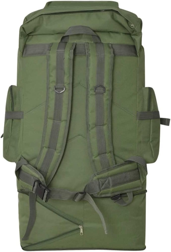 vidaXL Trekkingrucksack Armee Rucksack Kampfrucksack Wanderrucksack XXL 100 L 100 l Grün, 100 l Grün