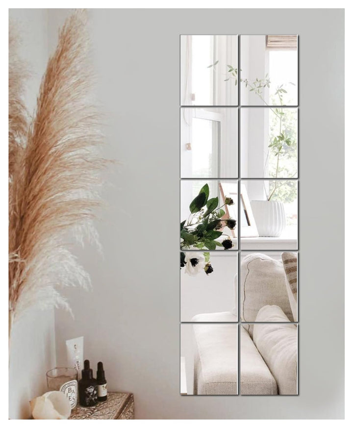 Selbstklebende Fliesenspiegel Wandspiegel Spiegelfliesen Selbstklebend HD Glas Spiegel Wandaufkleber
