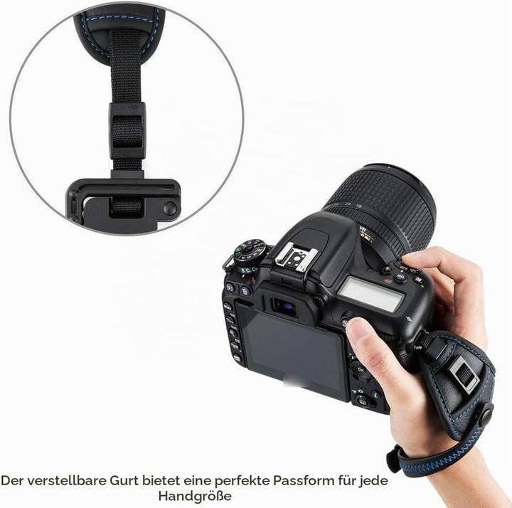 JJC Handschlaufe für DSLR Kamera Canon Nikon Olympus Sony Panasonic Pentax(mit U Typ Plate)