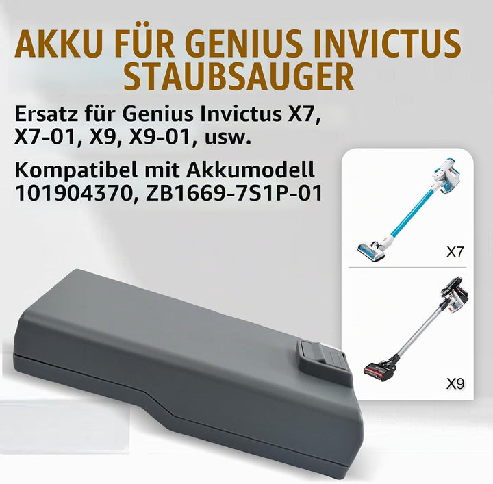 Akku für Genius Invictus X7, X7-01, X9, X9-01, A8, A9 Staubsauger, Für iRobot H1 Staubsauger Akku AB