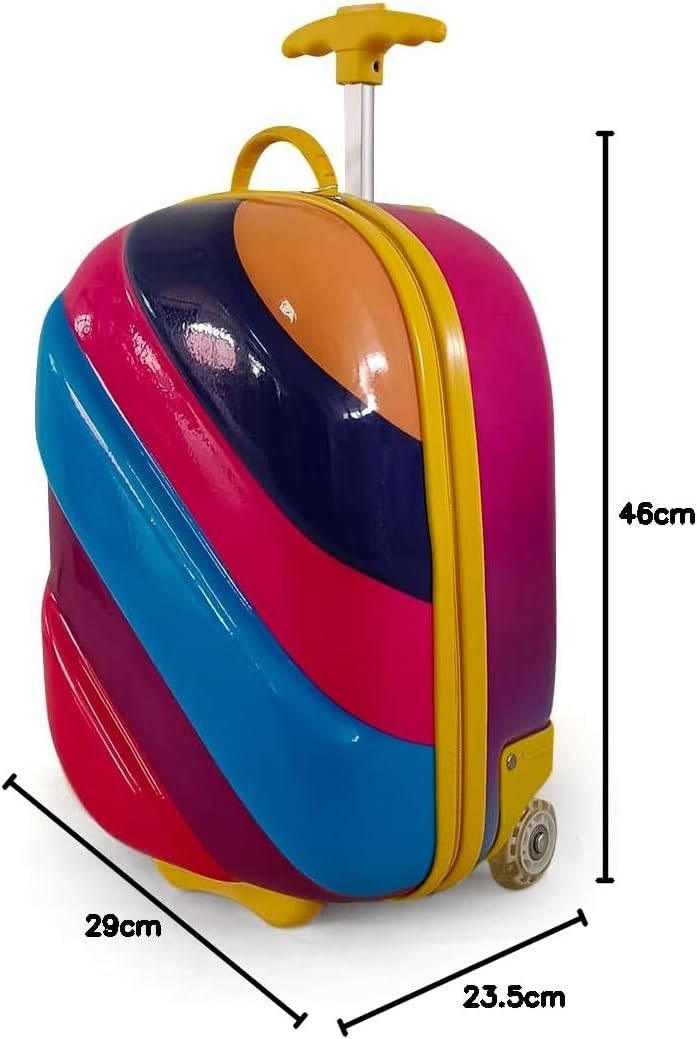 Bayer Chic 2000 - Bouncie Kinder-Trolley Rainbow, Kindergepäck, Kinderkoffer, bunt, 46 cm
