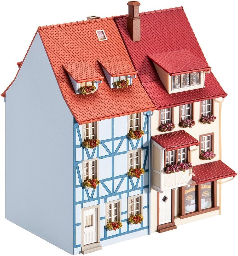 Faller FA130495 - 2 Kleinstadthäuser mit Erker, 103 x 62 x 142 mm, 110 x 62 x 152 mm