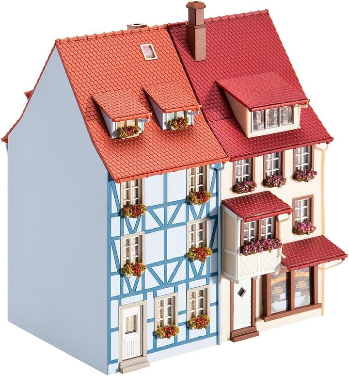 Faller FA130495 - 2 Kleinstadthäuser mit Erker, 103 x 62 x 142 mm, 110 x 62 x 152 mm
