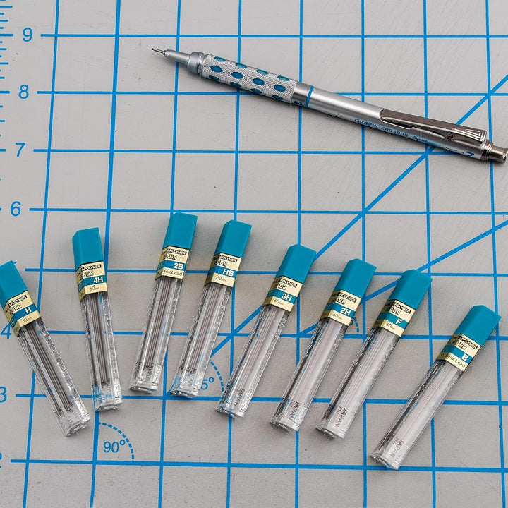 Pentel – Sich Hi-Polymer, 0,7 mm, Medium, 2H, 12/Pk, schwarz, verkauft als 1 Tube, Stift 502H