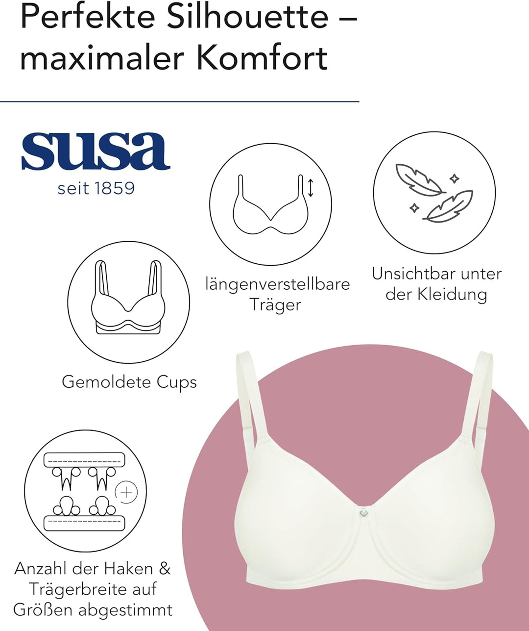 Susa Damen Catania BH 70D Champagne, 70D Champagne
