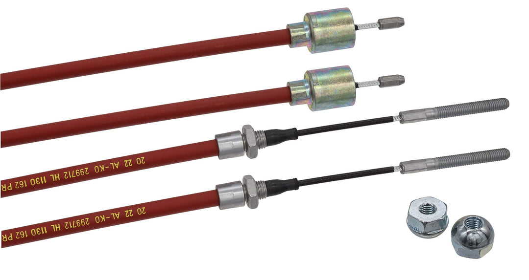p4U 2X Original AL-KO Bremsseil Longlife Glocke inklusive 2X Kugelmutter M8 Hüllenlänge: 1130 mm Ges
