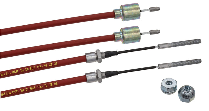 p4U 2X Original AL-KO Bremsseil Longlife Glocke inklusive 2X Kugelmutter M8 Hüllenlänge: 1430 mm Ges