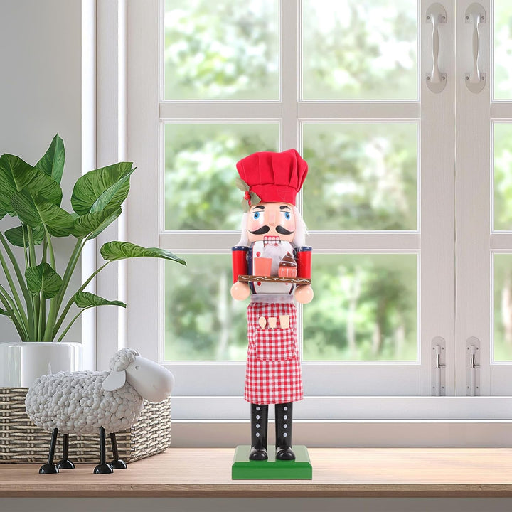 MAGICLULU Bäckerpuppe Bäcker Koch Weihnachtspuppen Figuren Puppen Piratenpapagei Halloween-nussknack