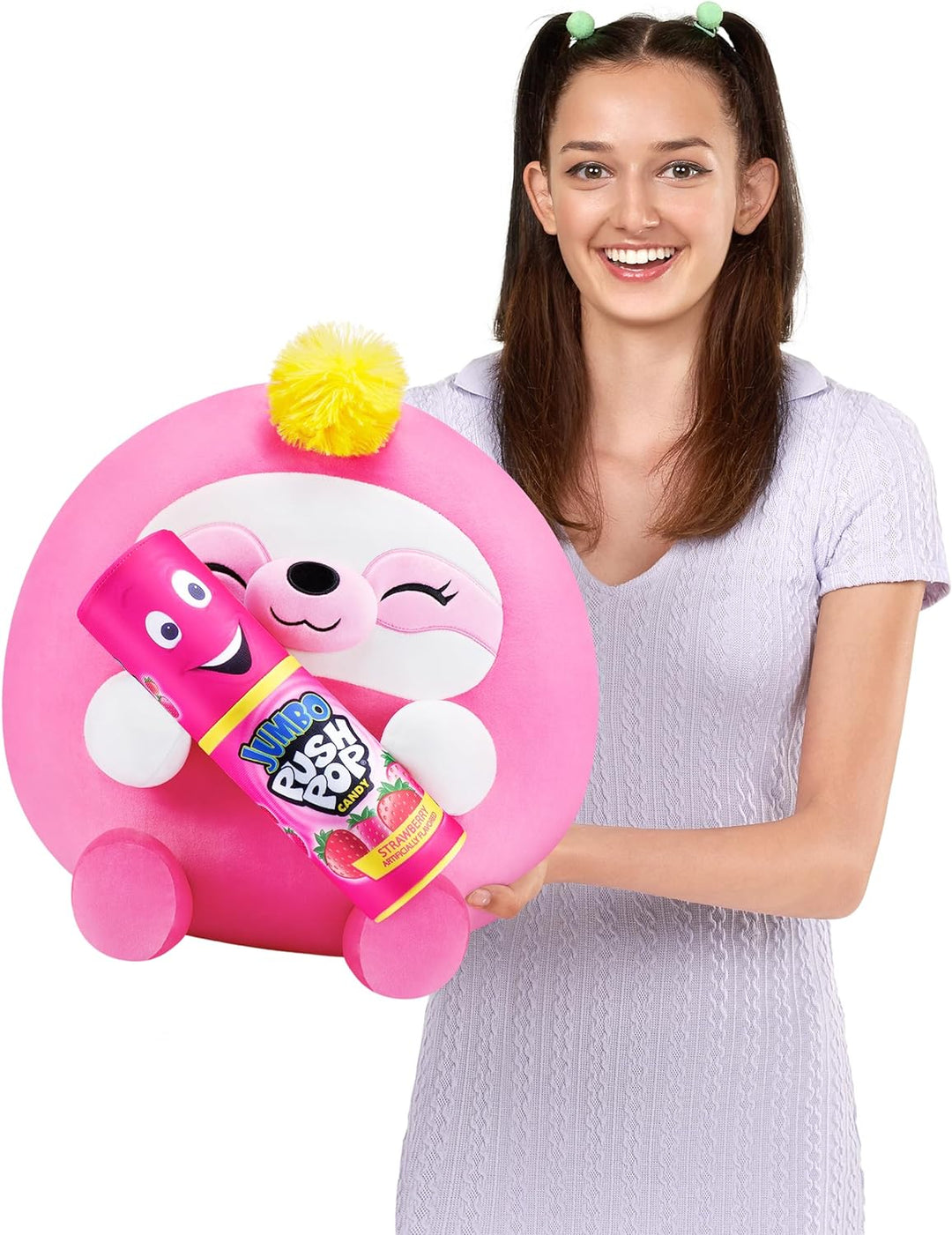 Snackles gross Susie, Faultier (Push Pop) ZURU, 35 cm grossen Plüschtier (Faultier), Faultier