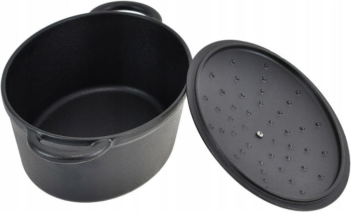 Bratentopf 29 cm / 3,9L, Gusseisen Topf, Gusseisen Bräter mit Deckel, Schmorpfanne & Schmortopf oder