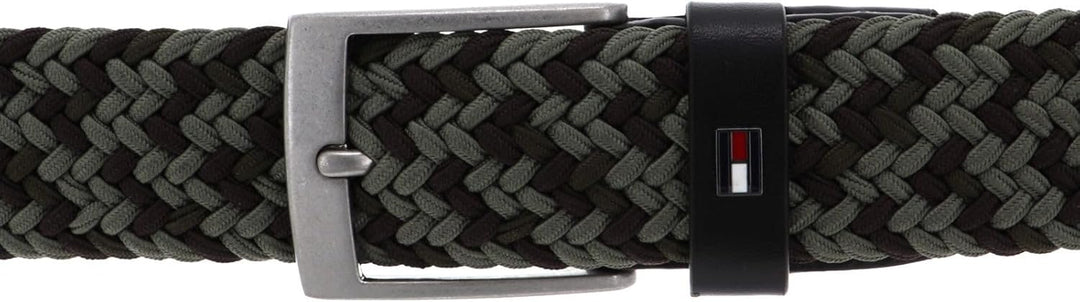 Tommy Hilfiger Adan Braided Belt 3.5 W105 Green Mix