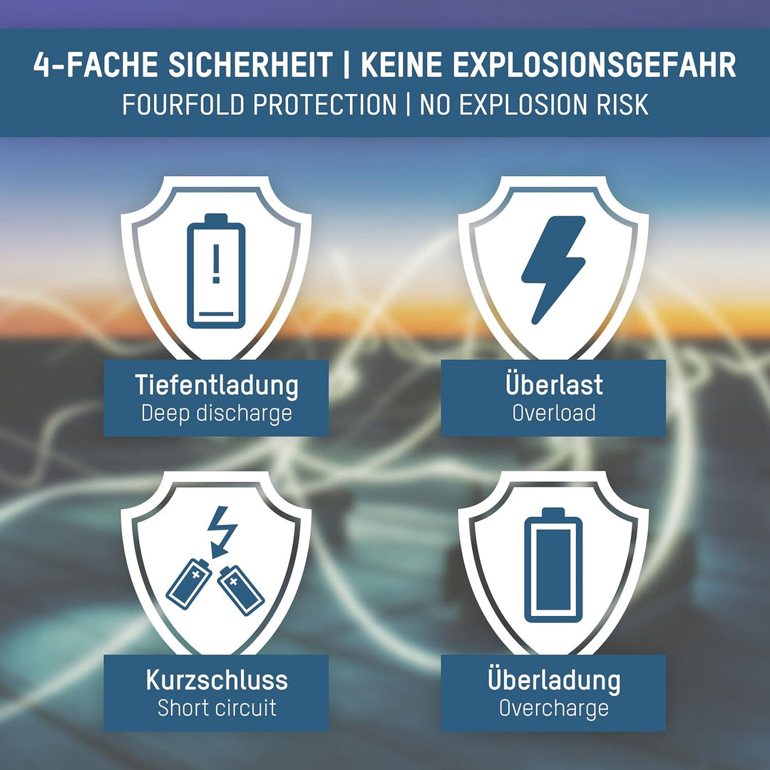 ANSMANN LED Taschenlampe in schwarz T400FR / wiederaufladbare Outdoor Leuchte mit stufenloser Fokuss