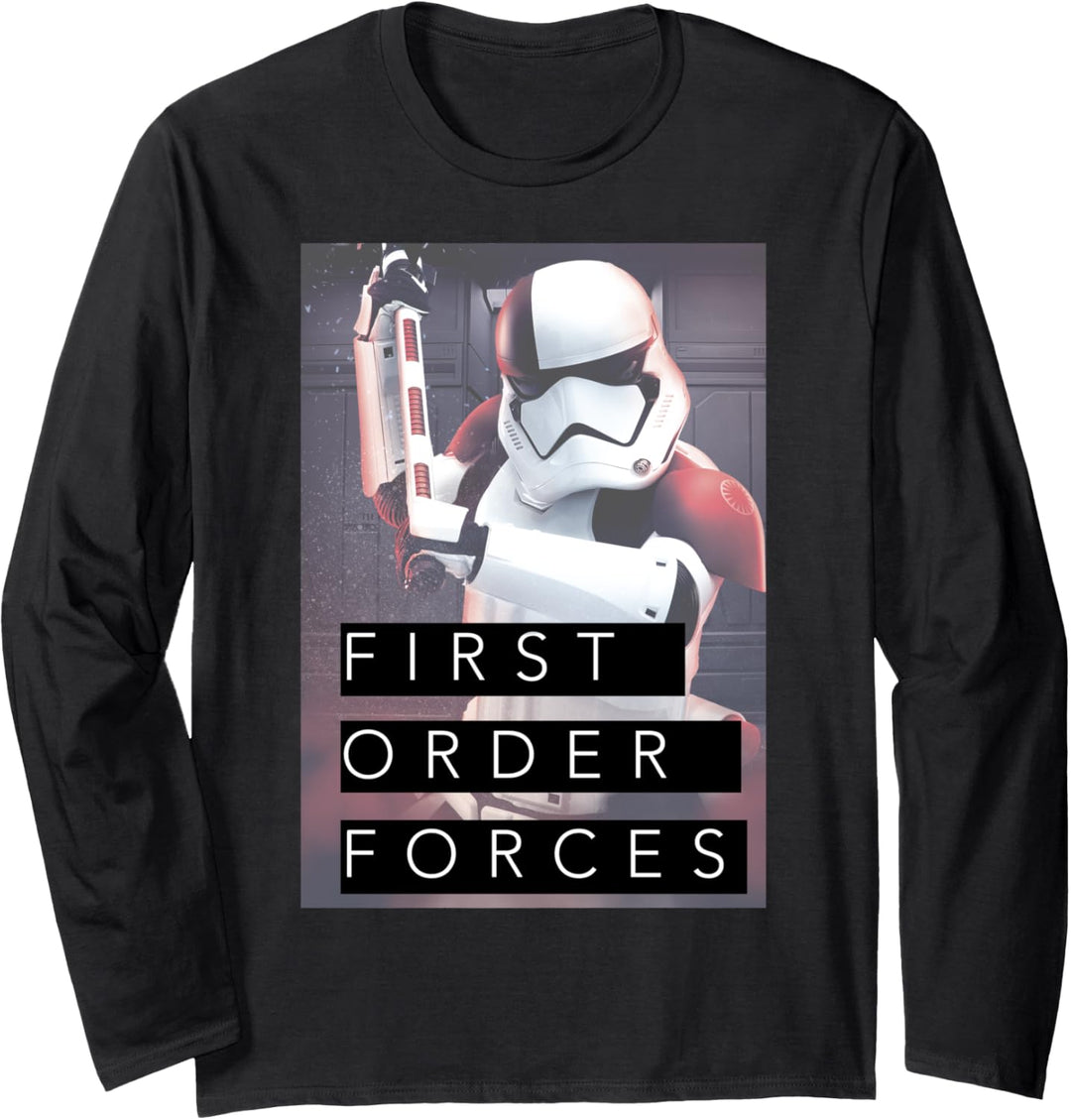 Star Wars The Last Jedi Trooper First Order Forces Poster Langarmshirt