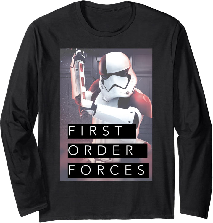 Star Wars The Last Jedi Trooper First Order Forces Poster Langarmshirt