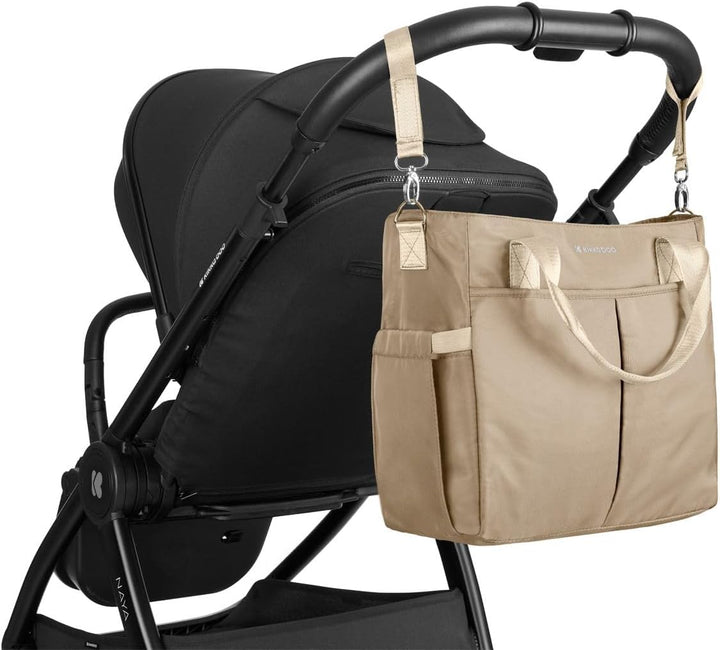Kikkaboo Brielle Wickeltasche, Befestigungsclips, wasserdicht, Schultergurt Beige, Beige