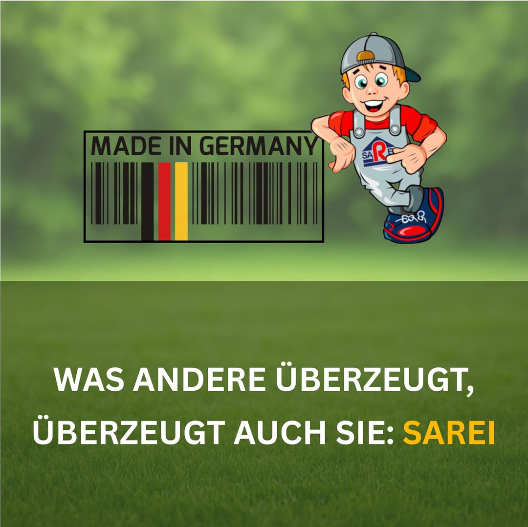 SAREI Schlauchanschlussset für Regenwassersammler | Spiralschlauch 500 mm mit Regentonnendurchführun
