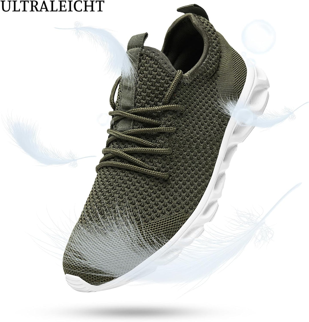 Herren Sneaker Walkingschuhe Atmungsaktiv Strassenlaufschuhe Leicht Freizeit Sportschuhe für Hallen