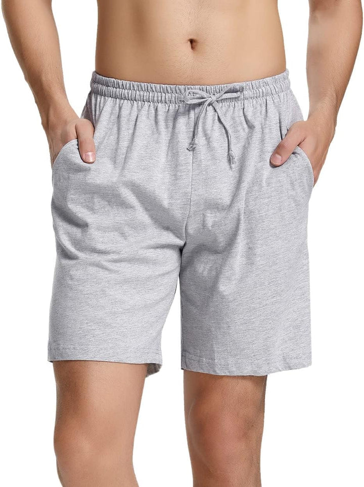 Irdcomps Herren Schlafanzughose Baumwolle Kurz Pyjamahose Schlafhose Schlafshorts Sommer Bermudahose