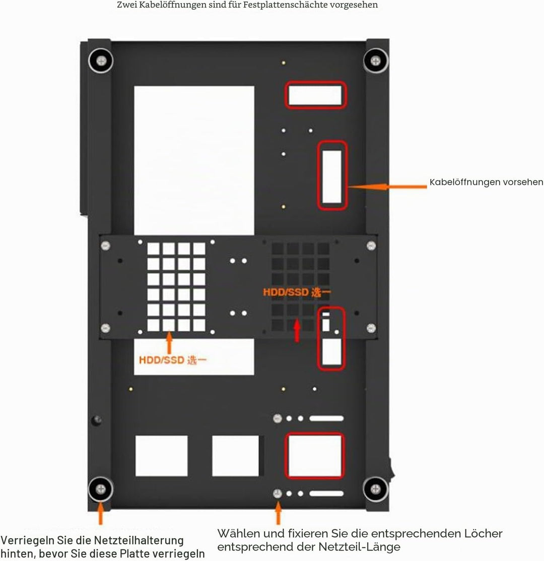 DIY Computer Motherboard Gehäuse Rack, ATX M ATX ITX Motherboards Offenes Gehäuse, ATX Offenes Gehäu