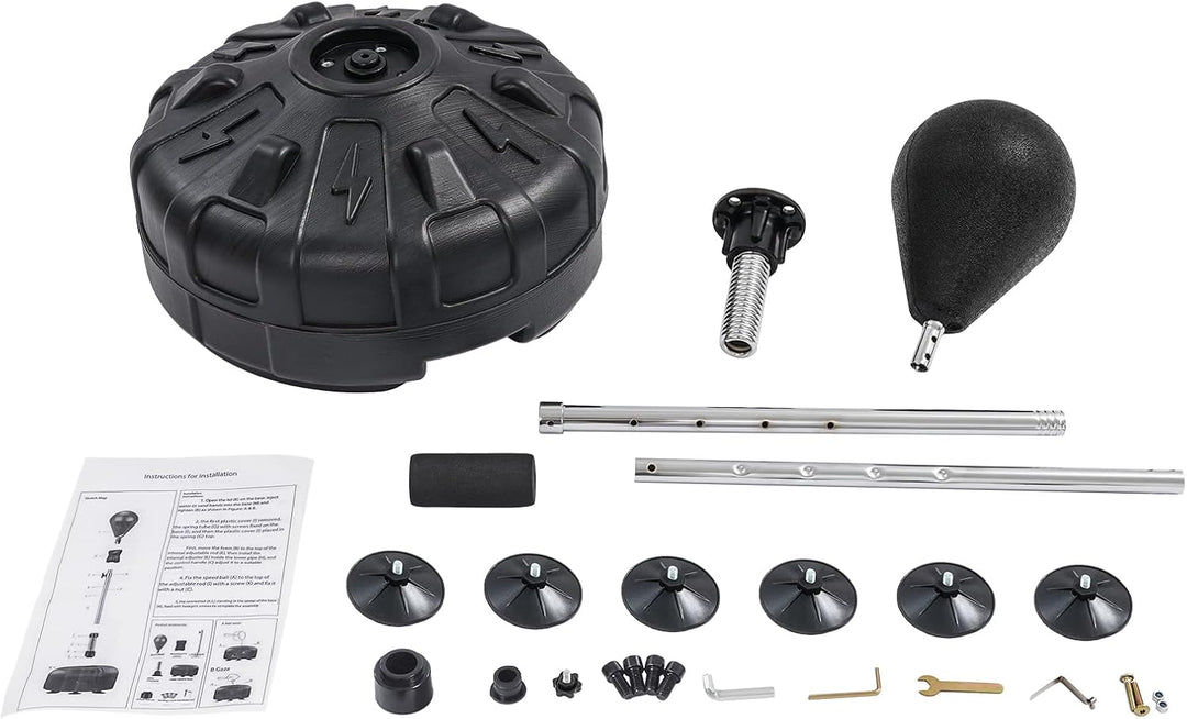 Punchingball Boxstand Standbox Trainer, Standboxsack mit 1 Speed Boxtasche, 90 °Rückprallwinkel, Höh
