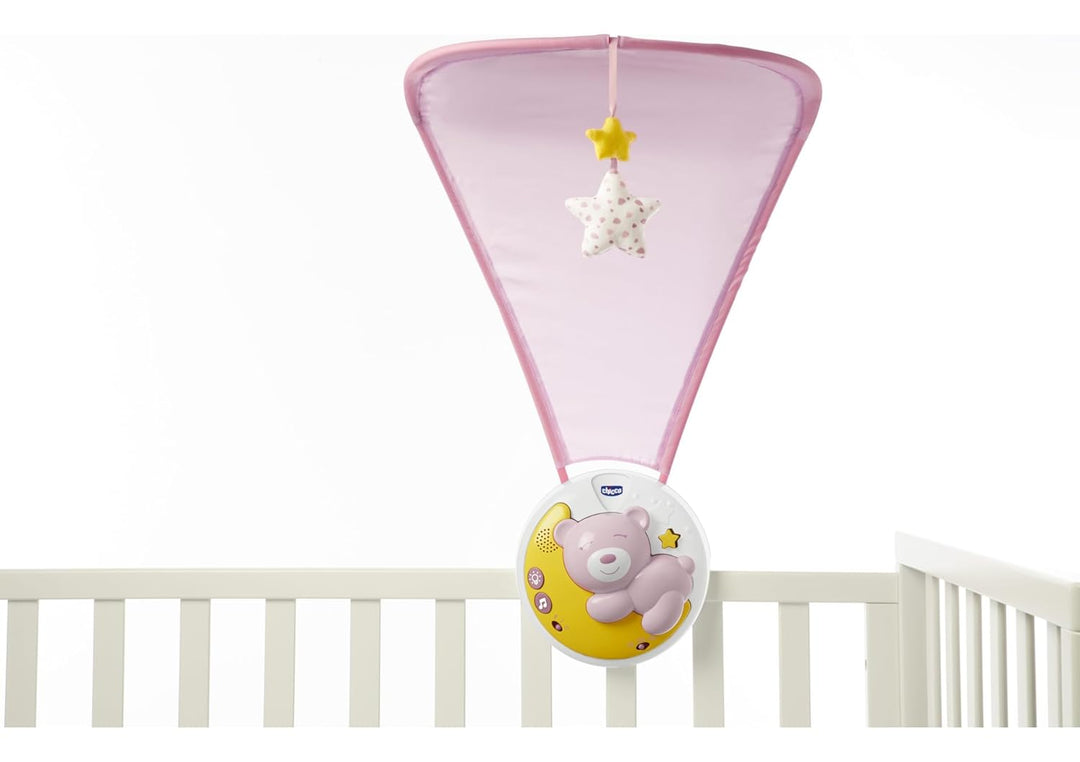 Chicco Next2Moon Kinderbett-Projektor mit Licht und Geräuschen, beweglich, abnehmbares Panel und Kar