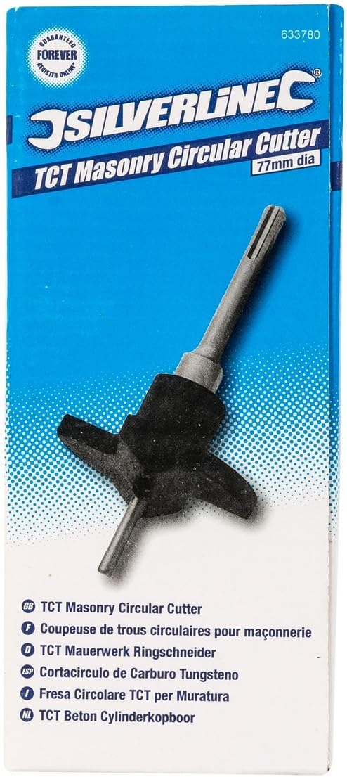 Silverline 633780 Hartmetall-Mauerwerk-Kreisschneider ø 77 mm