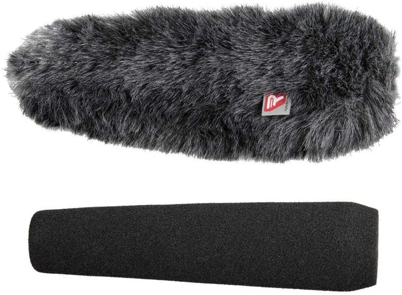 Rycote 055210 ME66 Windschutz für Shotgun-Mikrofone, Schaumstoff und Fell, 18 cm