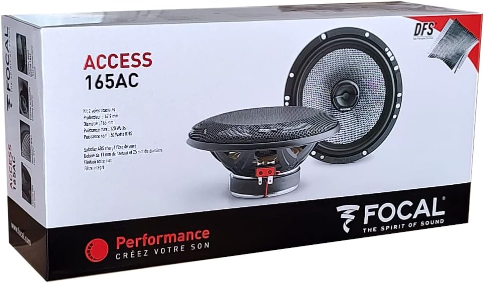 2 Lautsprecher Focal Access 165AC 165 AC koaxial 2 Wege 16,5 cm 165 mm 6,5" Durchmesser 60 watt rms