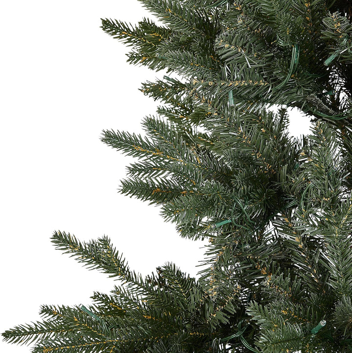 Künstlicher Weihnachtsbaum grün 210 cm mit LED Beleuchtung Lichterkette Fiddle