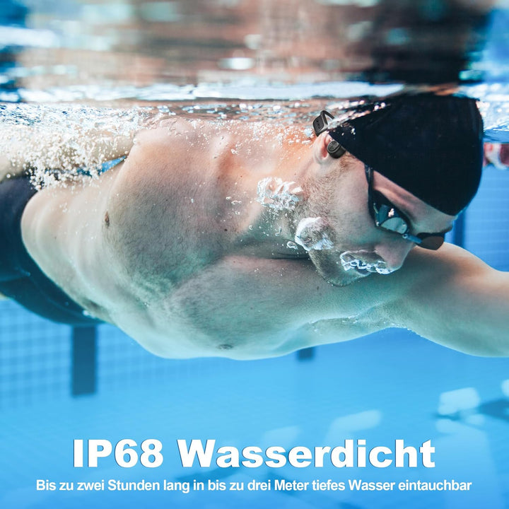 Wantek Knochenschall Kopfhörer Bluetooth 5.3,Open Ear Schwimmen Kopfhörer Eingebaute 32GB Speicher M