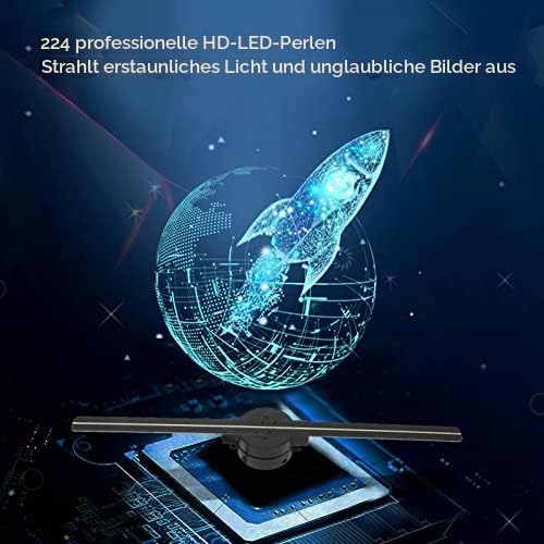 3D-Hologramm-Lüfter, Hologramm Projektor,16,5 Zoll 2000 X 224 WiFi-3D-Projektor,4 Blades Advertising