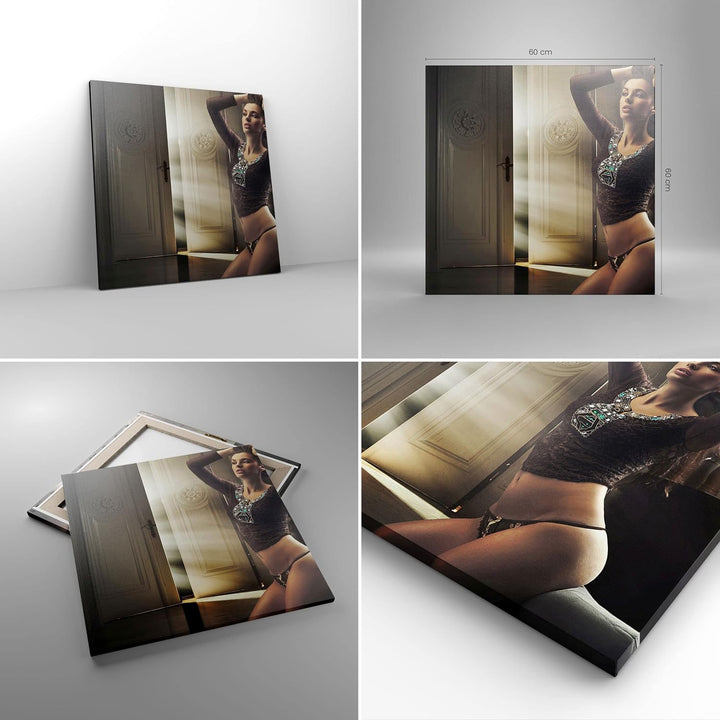 Bilder auf Leinwand Schönheit Club Kosmetik Disco Leinwandbild 60x60cm Wandbilder Dekoration Wohnzim