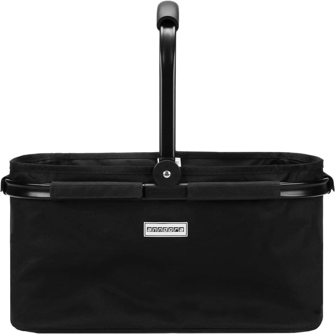 anndora Einkaufskorb FULL BLACK 22 Liter Picknickkorb - Schwarz