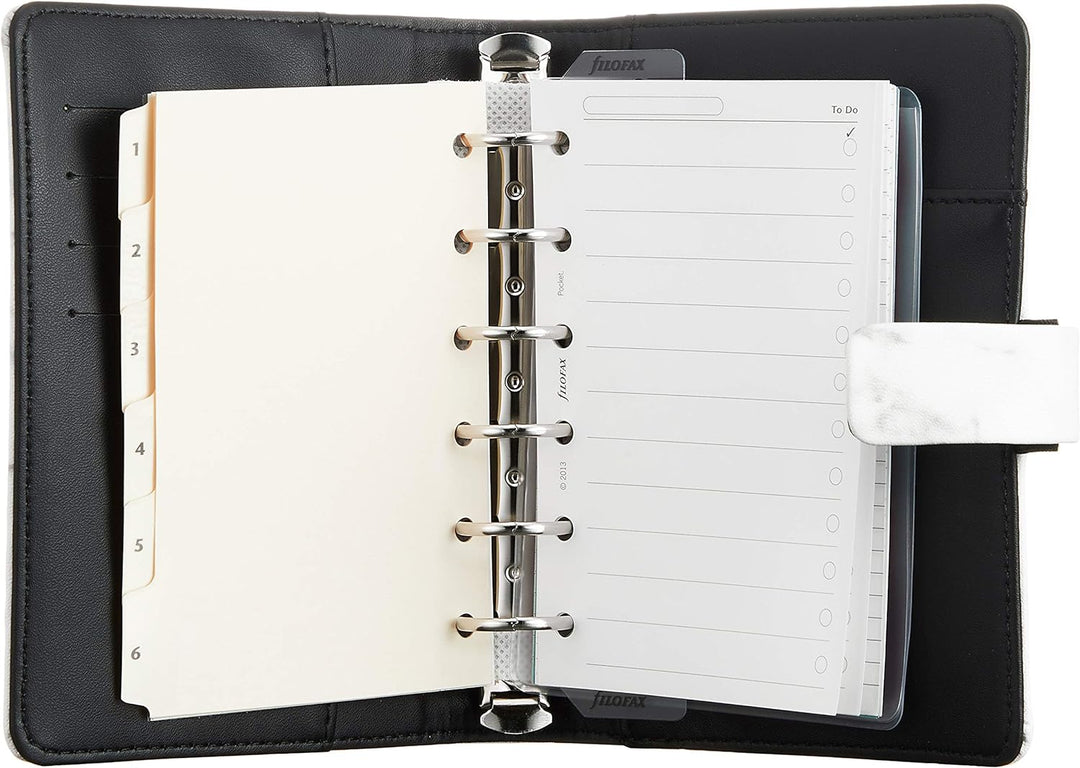 Filofax Patterns Marble Pocket organiser, white, pocket