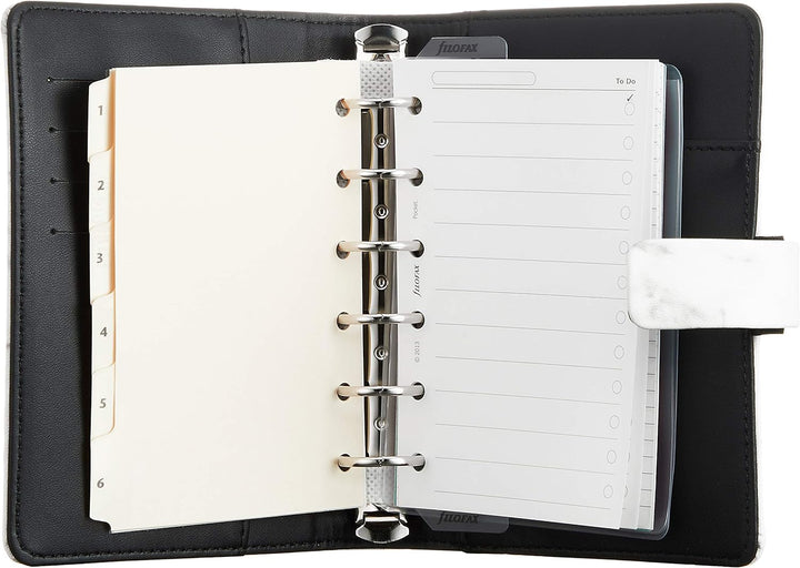 Filofax Patterns Marble Pocket organiser, white, pocket