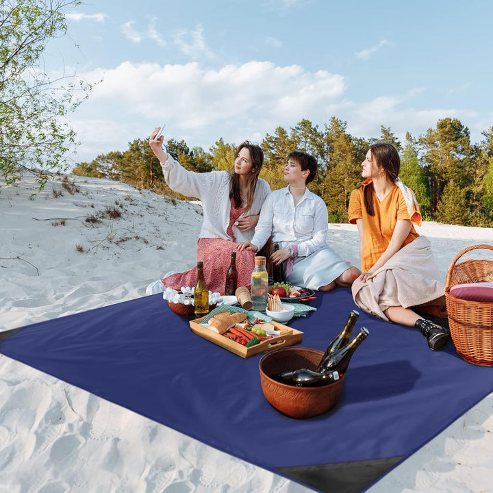 Odoland Mini Picknickdecke, 180 x 160 cm Ultraleicht Stranddecke Sandabweisende, Tragbare Outdoor De