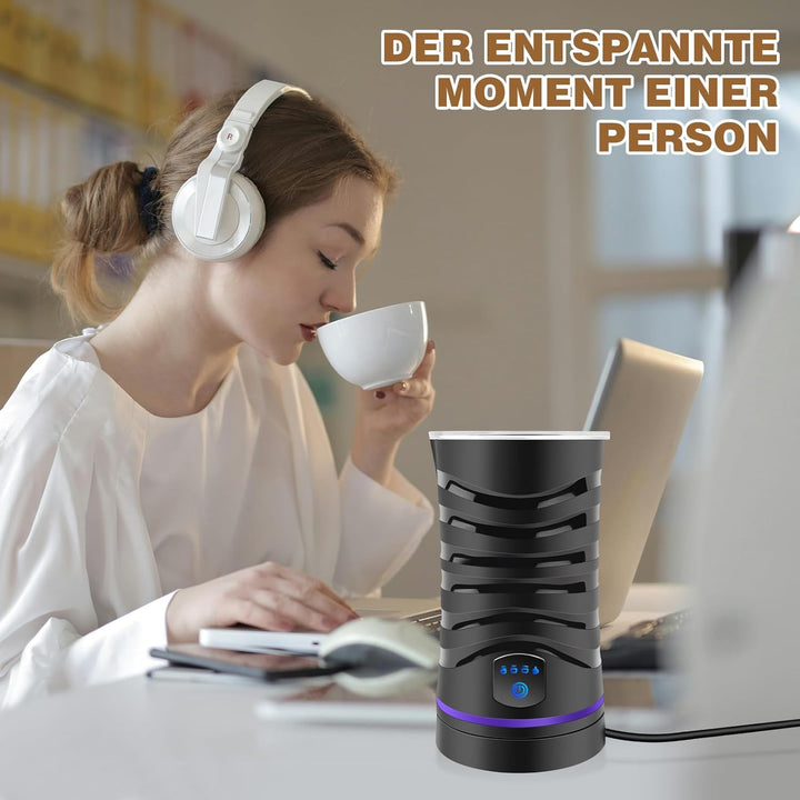Milchkocher Elektrisch Heisse Schokolade Maschine, Milchaufschäumer Elektrisch 400W 600ML, 100% BPA-