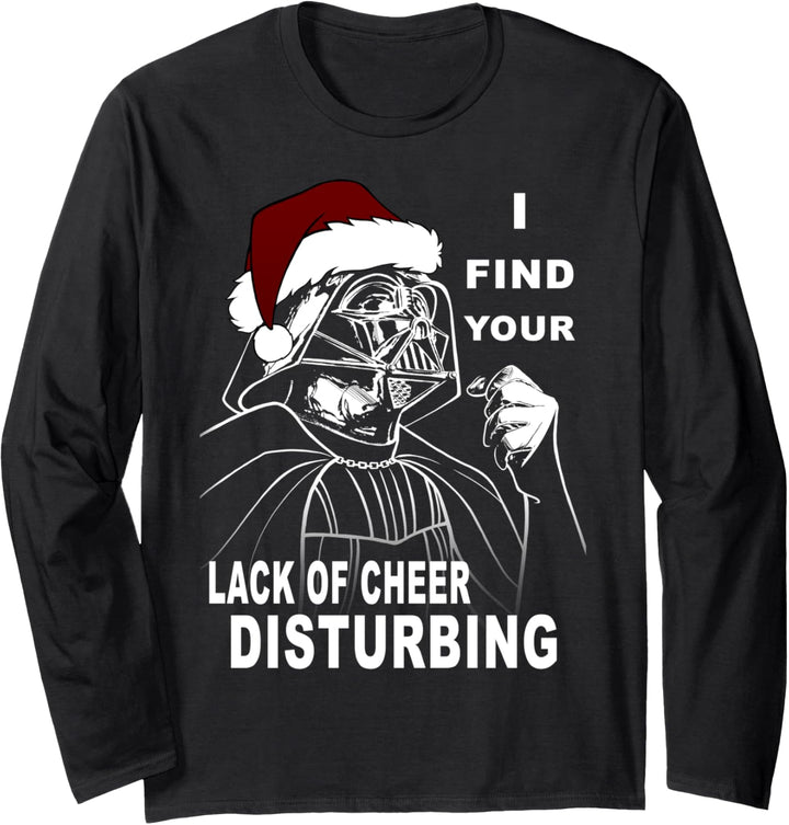 Star Wars Darth Vader Lack Of Cheer Santa Hat Holiday Text Langarmshirt