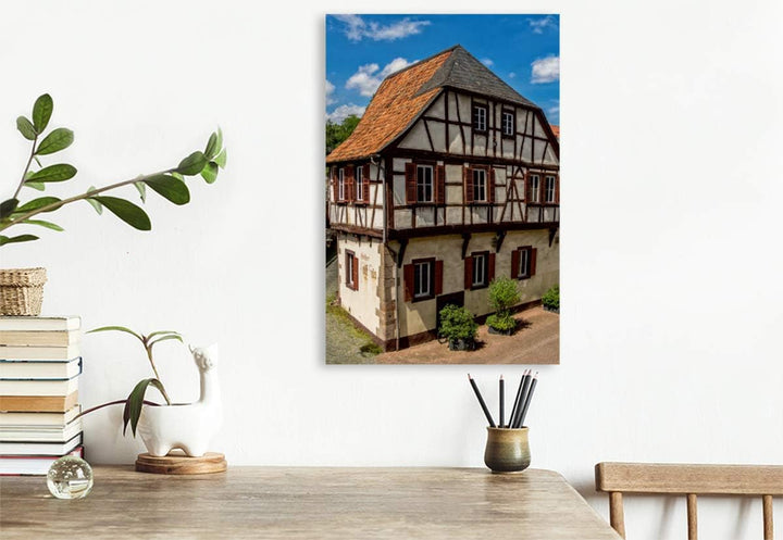 Premium Textil-Leinwand 50 x 75 cm Hoch-Format Bad Kreuznach - Dr. Faust-Haus | Wandbild, HD-Bild au